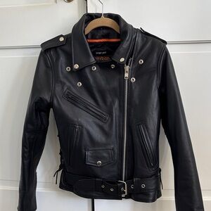 Black Leather Biker Jacket